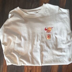 Nike White Short-Sleeve Tee with Red Graphic